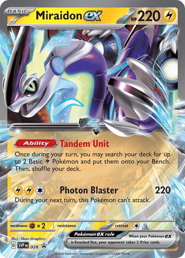 Miraidon ex - Scarlet & Violet Black Star Promos 28