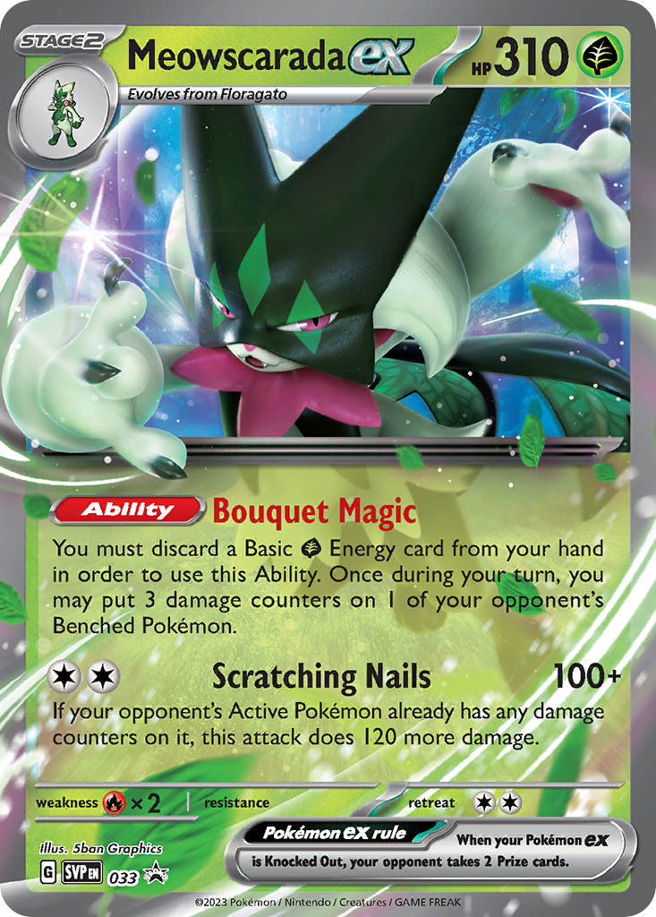 Meowscarada ex – Scarlet & Violet Black Star Promos 033 Pokémon card
