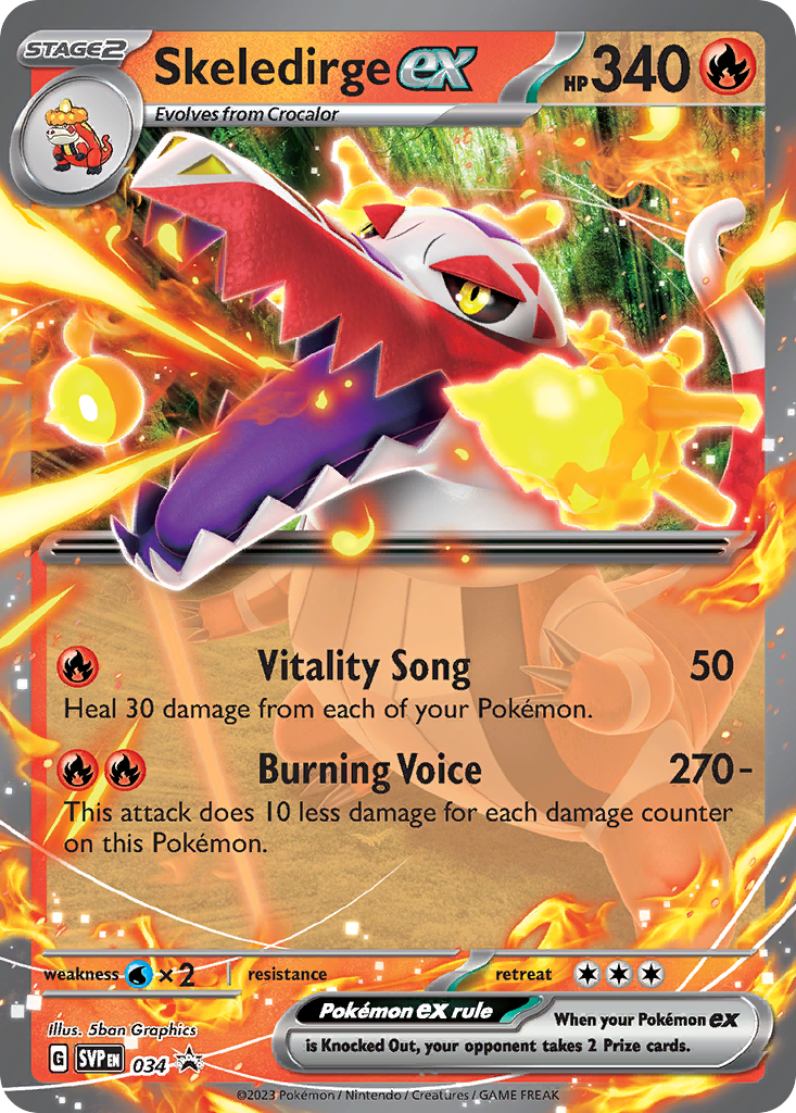 Skeledirge ex – Scarlet & Violet Black Star Promos 034 Pokémon card