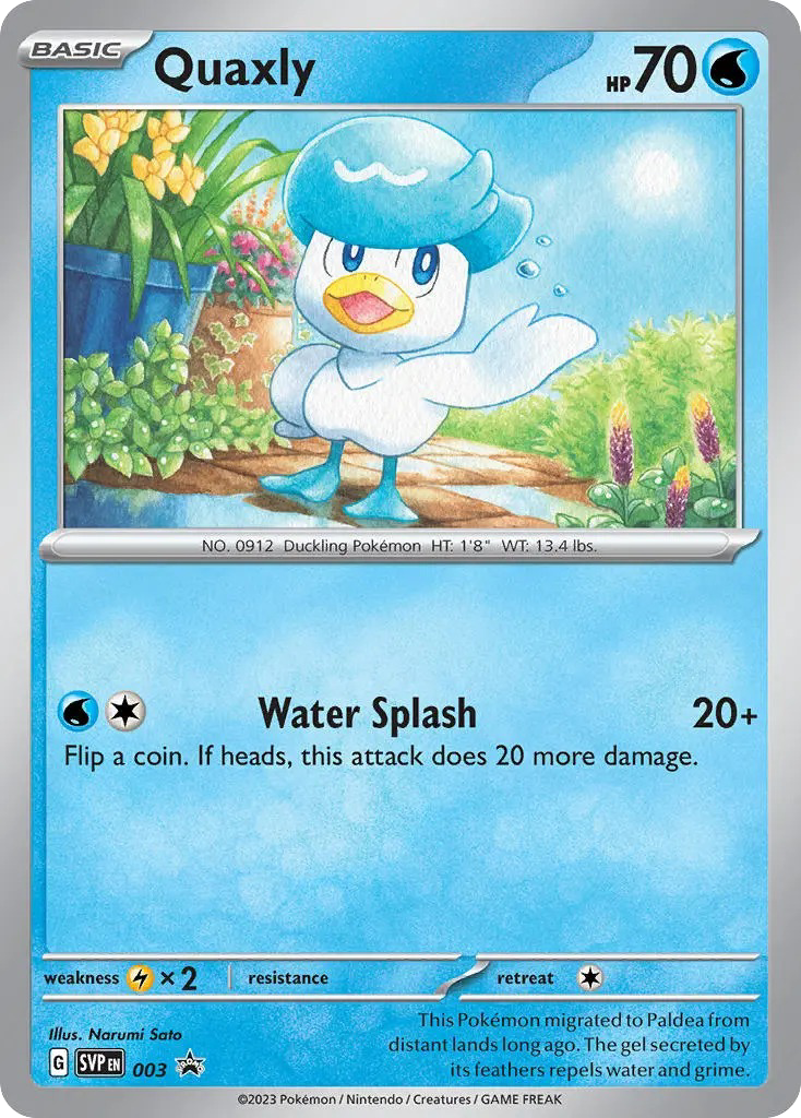 Quaxly – Scarlet & Violet Black Star Promos 003 Pokémon card