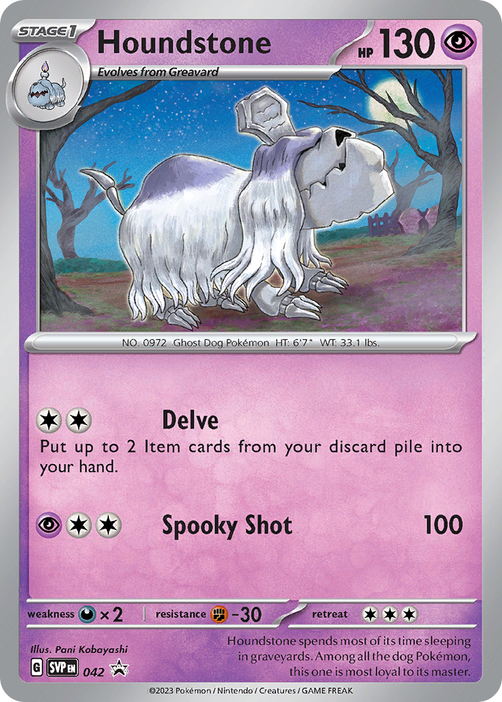 Houndstone – Scarlet & Violet Black Star Promos 042 Pokémon card