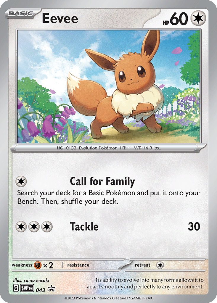 Eevee – Scarlet & Violet Black Star Promos 043 Pokémon card