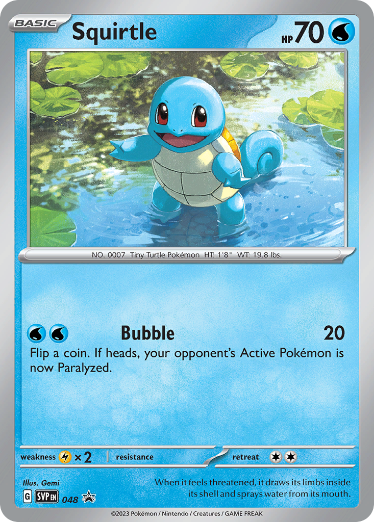 Squirtle – Scarlet & Violet Black Star Promos 048 Pokémon card
