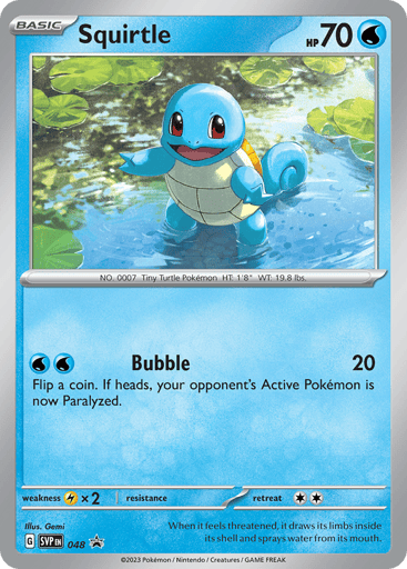 Squirtle - Scarlet & Violet Black Star Promos 48