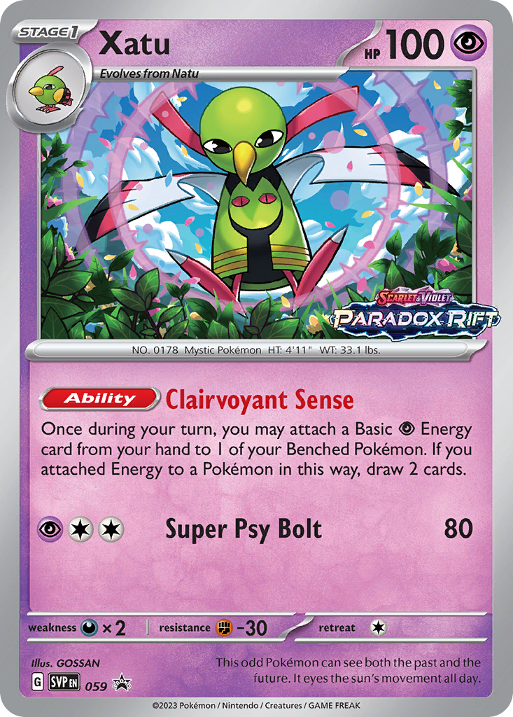Xatu – Scarlet & Violet Black Star Promos 059 Pokémon card