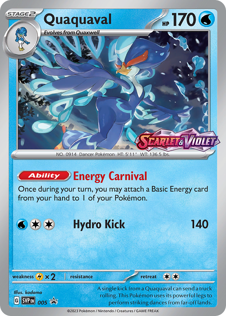 Quaquaval – Scarlet & Violet Black Star Promos 005 Pokémon card