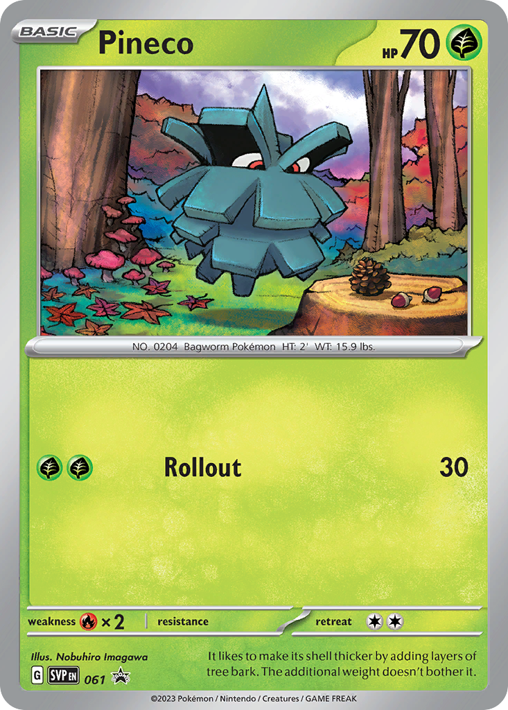 Pineco – Scarlet & Violet Black Star Promos 061 Pokémon card