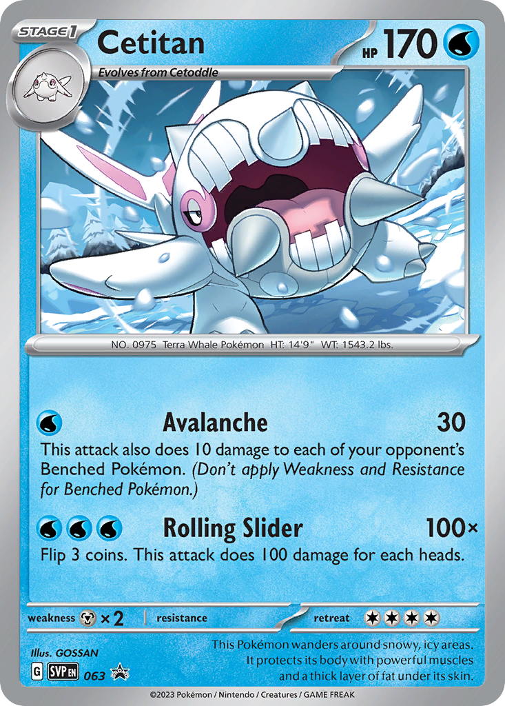 Cetitan – Scarlet & Violet Black Star Promos 063 Pokémon card