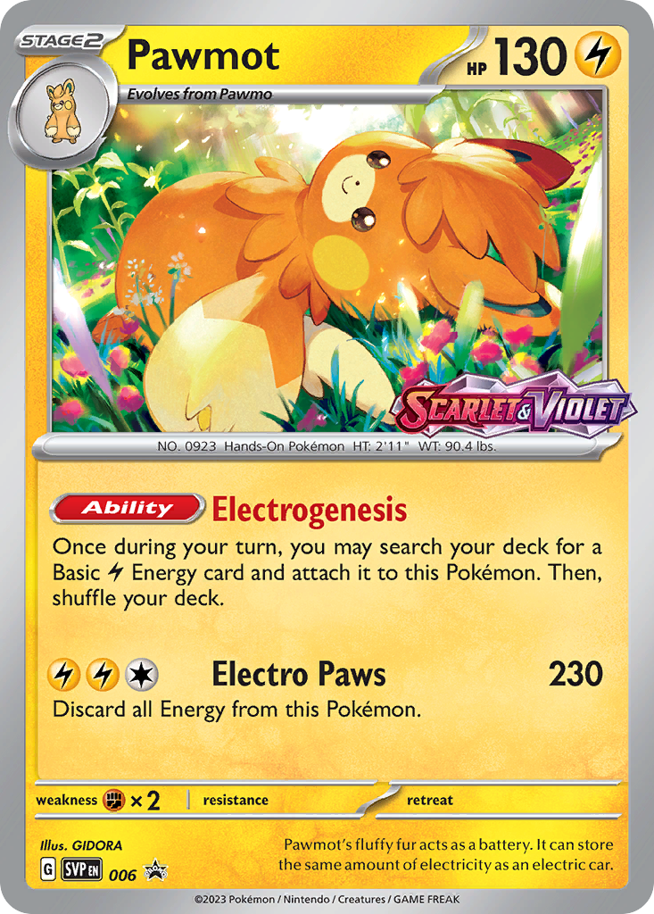 Pawmot – Scarlet & Violet Black Star Promos 006 Pokémon card