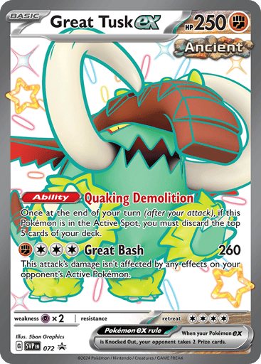 Great Tusk ex - Scarlet & Violet Black Star Promos 72