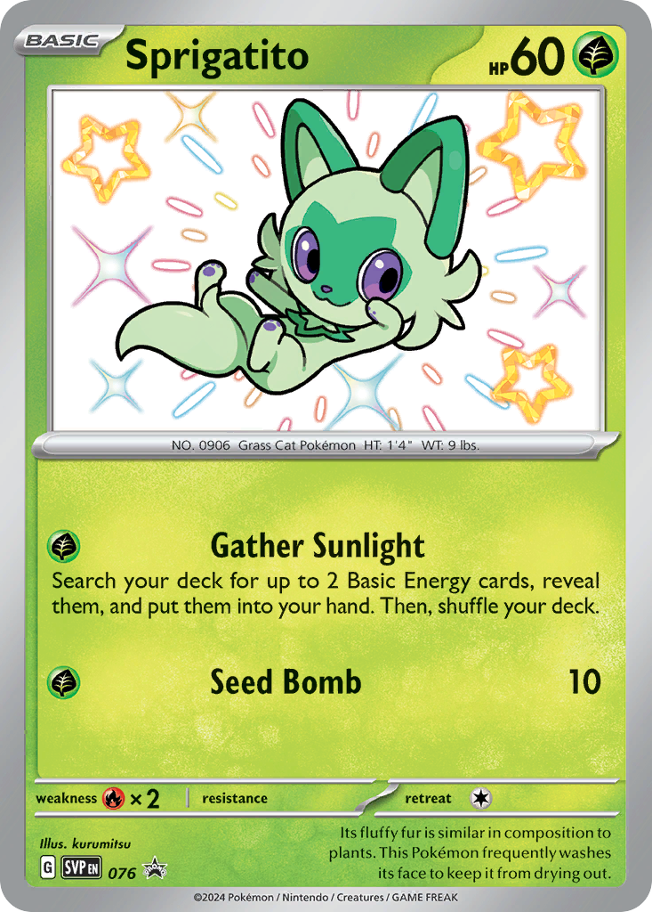 Sprigatito – Scarlet & Violet Black Star Promos 076 Pokémon card
