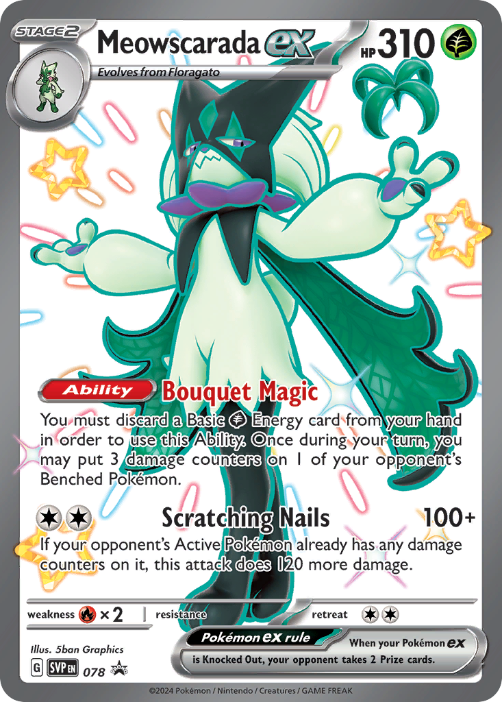 Meowscarada ex – Scarlet & Violet Black Star Promos 078 Pokémon card