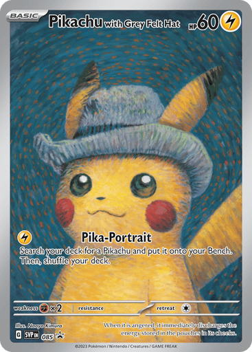 Pikachu with Grey Felt Hat - Scarlet & Violet Black Star Promos 85