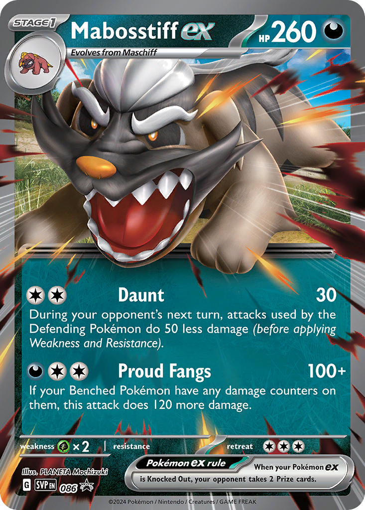 Mabosstiff ex – Scarlet & Violet Black Star Promos 086 Pokémon card