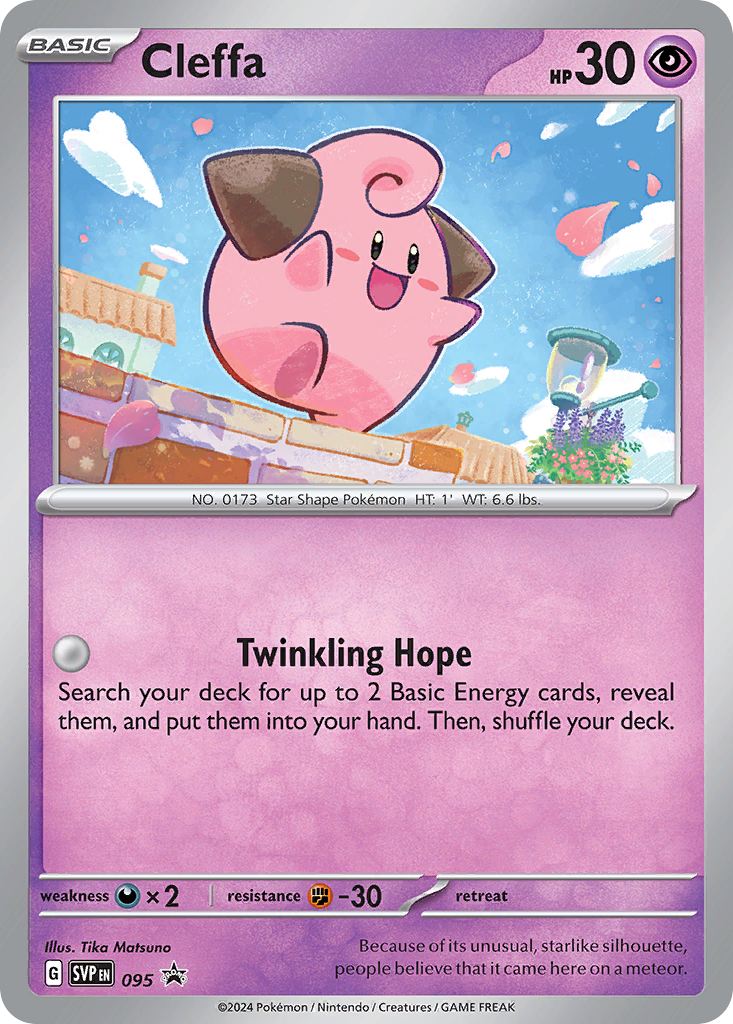 Cleffa – Scarlet & Violet Black Star Promos 095 Pokémon card
