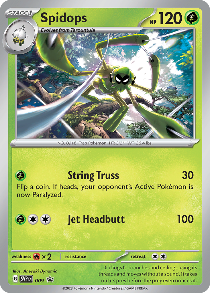 Spidops – Scarlet & Violet Black Star Promos 009 Pokémon card