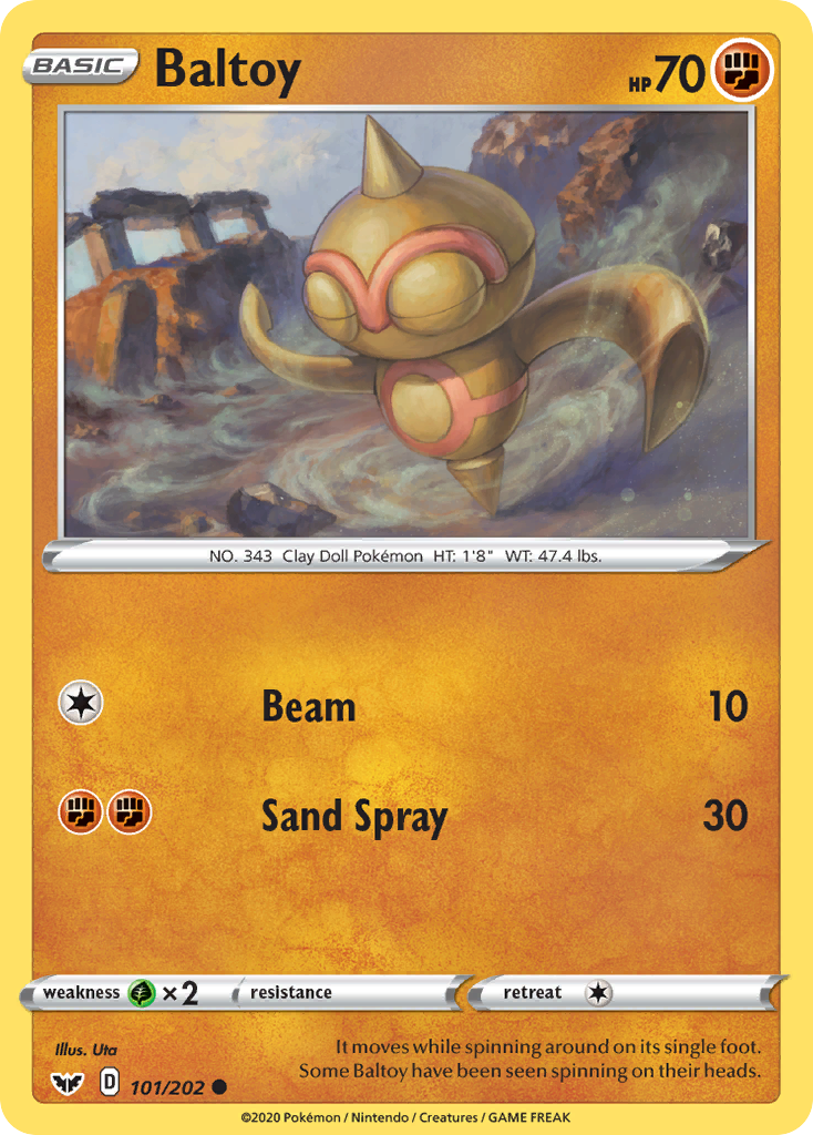 Baltoy – Sword & Shield 101/202 Pokémon card