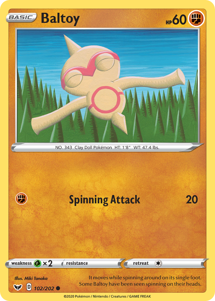 Baltoy – Sword & Shield 102/202 Pokémon card