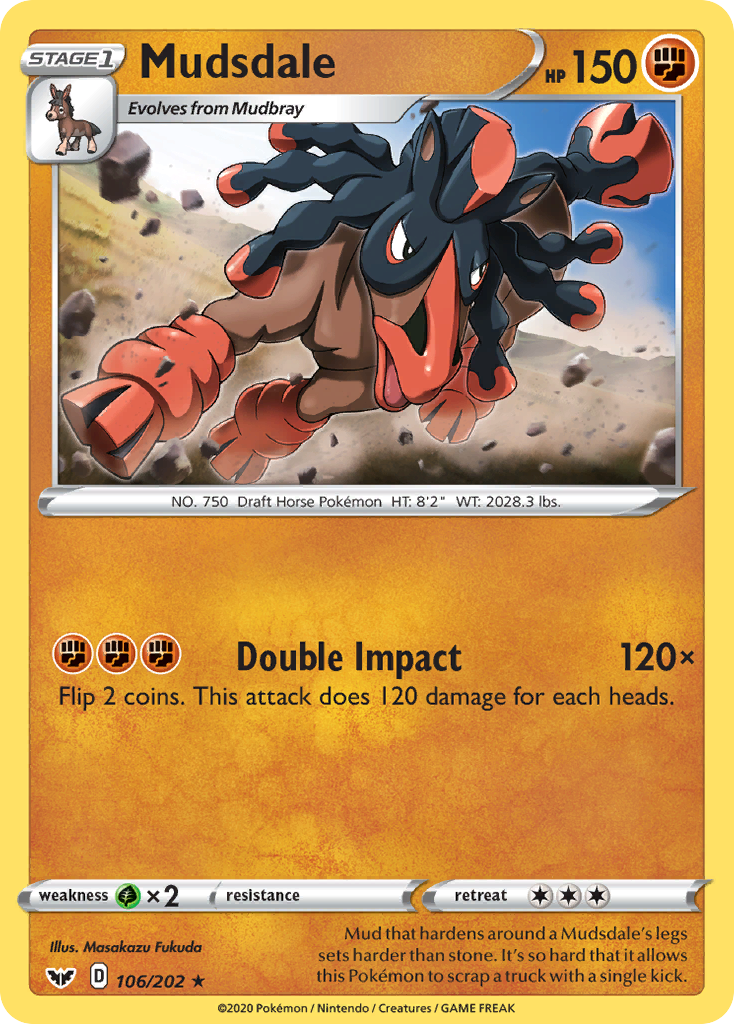 Mudsdale – Sword & Shield 106/202 Pokémon card