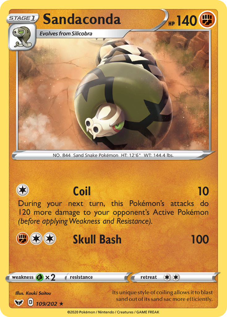 Sandaconda – Sword & Shield 109/202 Pokémon card