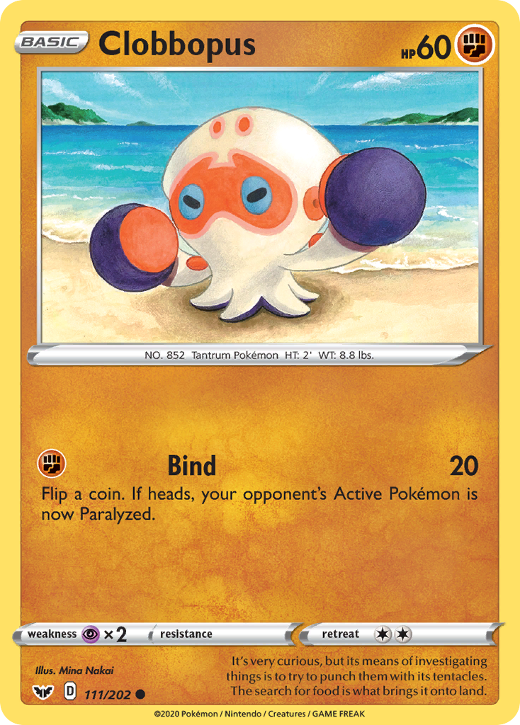 Clobbopus – Sword & Shield 111/202 Pokémon card