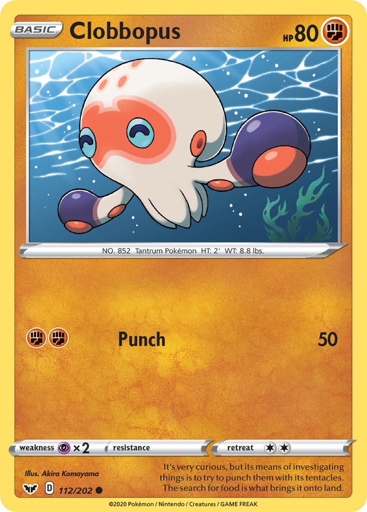 Clobbopus – Sword & Shield 112/202 Pokémon card