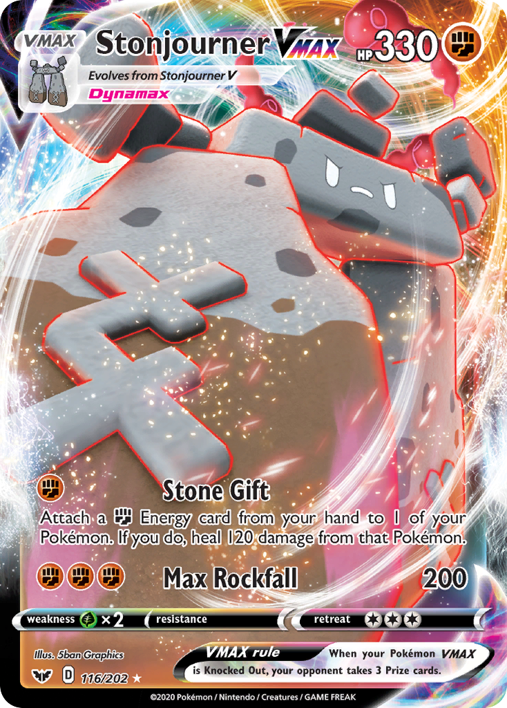 Stonjourner VMAX – Sword & Shield 116/202 Pokémon card