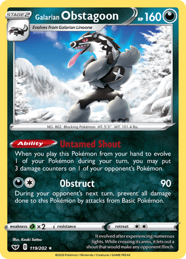 Galarian Obstagoon - Sword & Shield 119