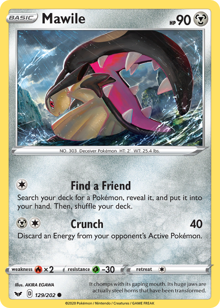 Mawile – Sword & Shield 129/202 Pokémon card