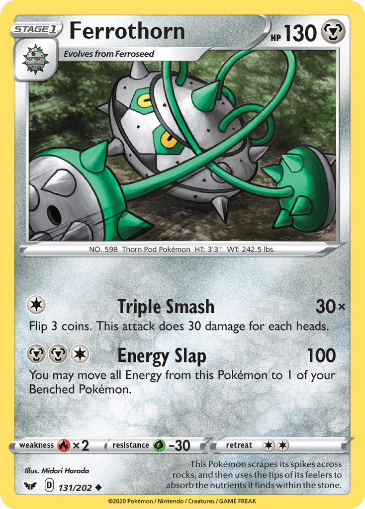 Ferrothorn – Sword & Shield 131/202 Pokémon card