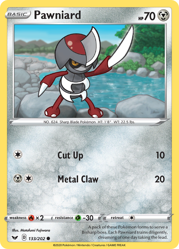Pawniard – Sword & Shield 133/202 Pokémon card