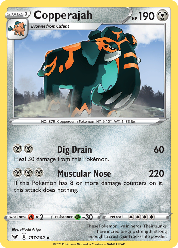 Copperajah – Sword & Shield 137/202 Pokémon card