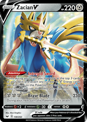 Zacian V - Sword & Shield 138