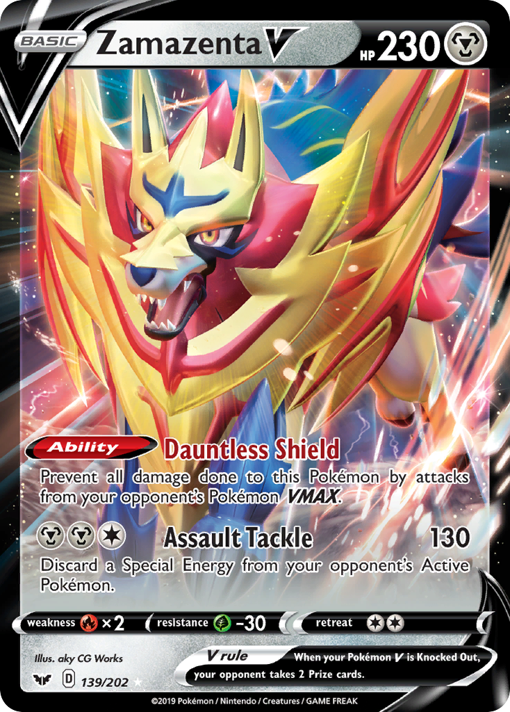 Zamazenta V – Sword & Shield 139/202 Pokémon card