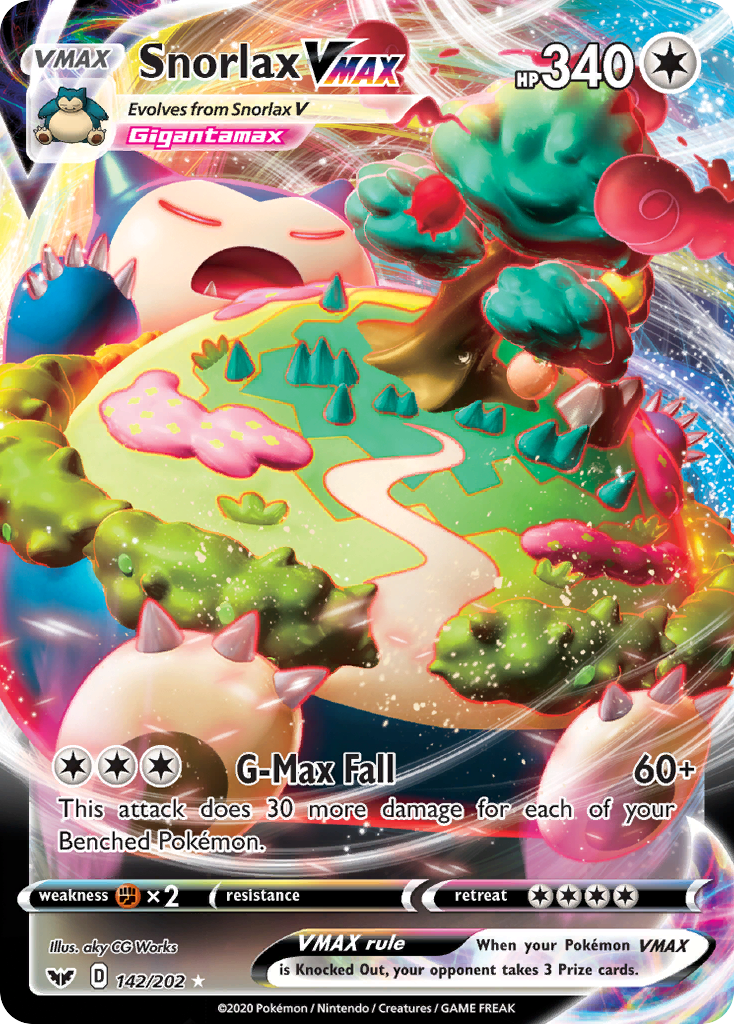 Snorlax VMAX – Sword & Shield 142/202 Pokémon card