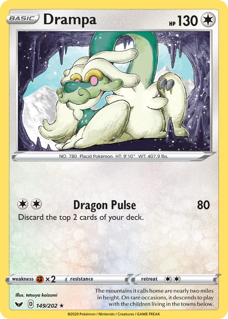 Drampa – Sword & Shield 149/202 Pokémon card
