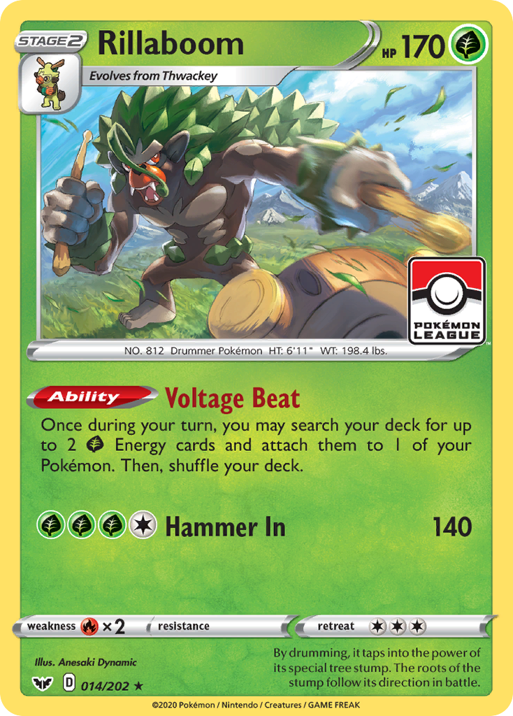 Rillaboom – Sword & Shield 014/202 Pokémon card