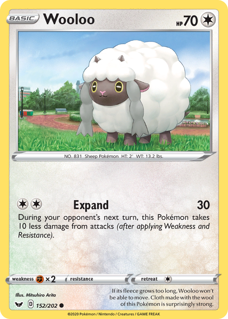 Wooloo – Sword & Shield 152/202 Pokémon card