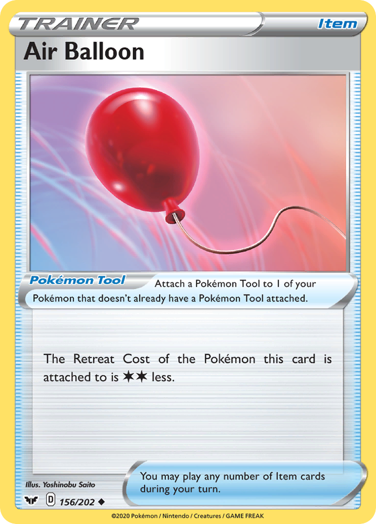 Air Balloon – Sword & Shield 156/202 Pokémon card