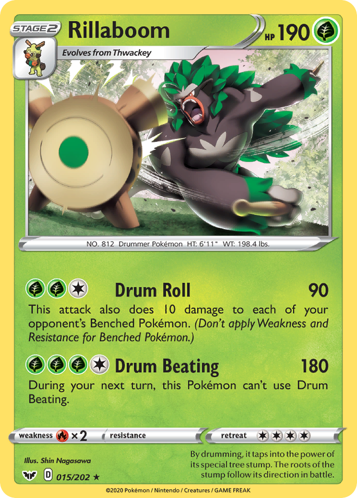 Rillaboom – Sword & Shield 015/202 Pokémon card