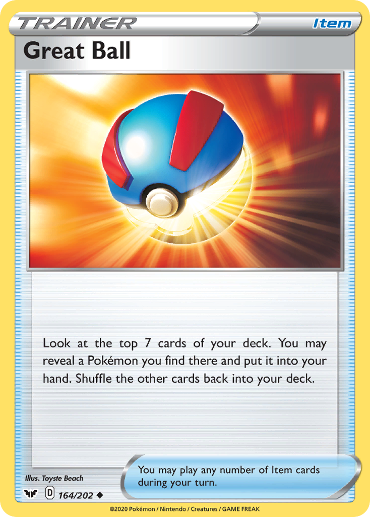 Great Ball – Sword & Shield 164/202 Pokémon card