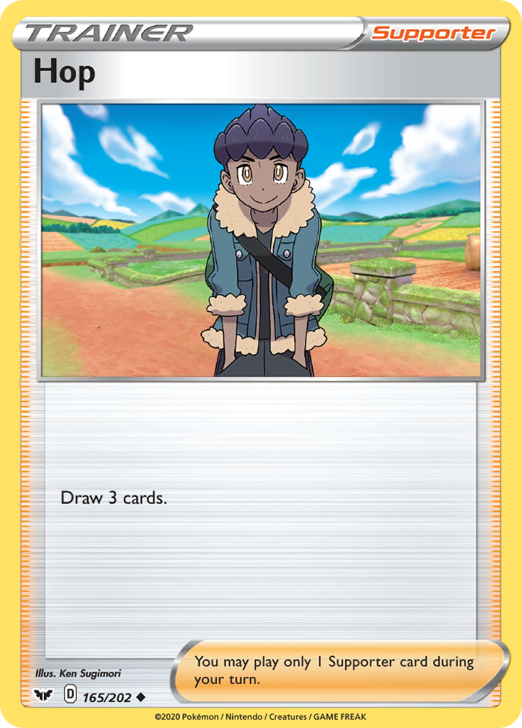 Hop – Sword & Shield 165/202 Pokémon card