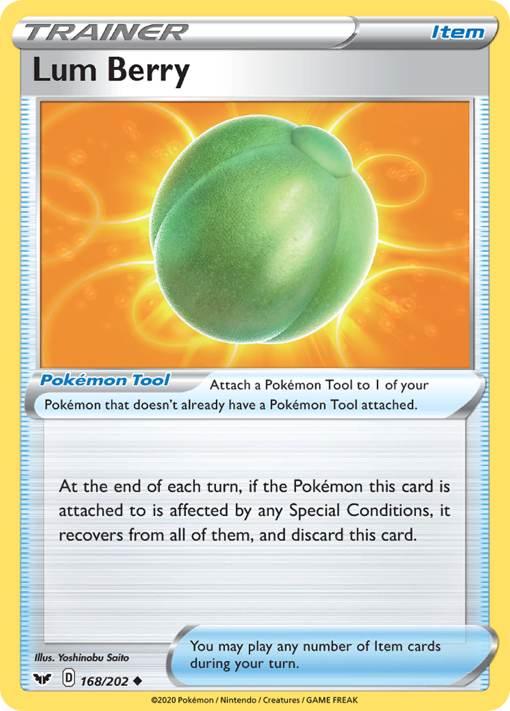 Lum Berry – Sword & Shield 168/202 Pokémon card