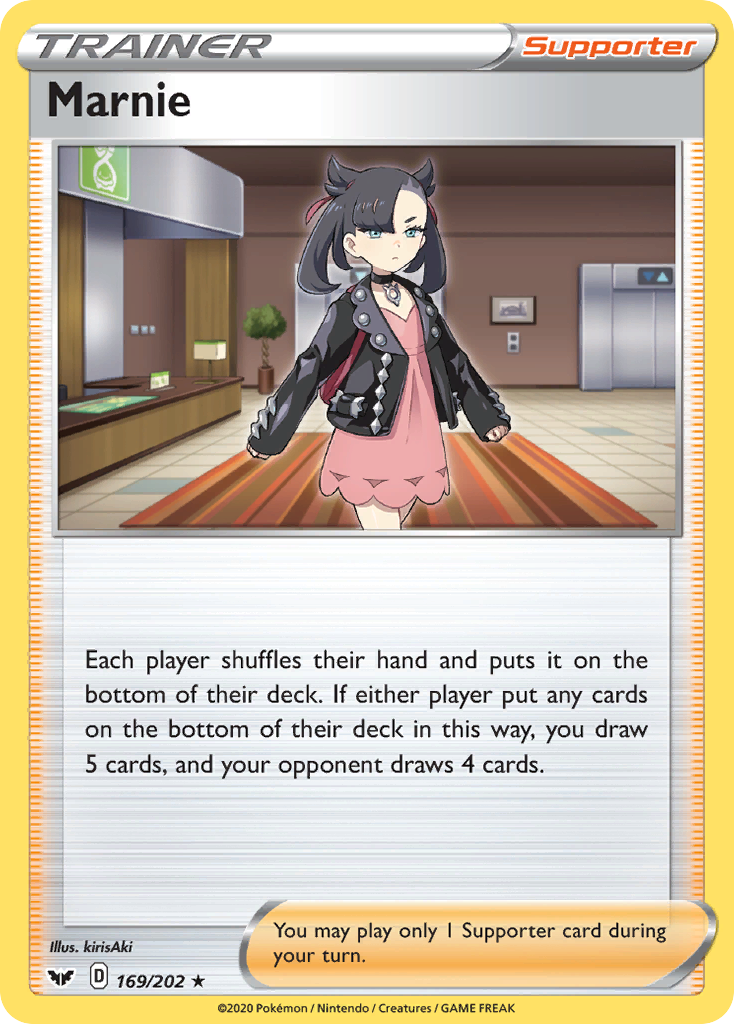 Marnie – Sword & Shield 169/202 Pokémon card