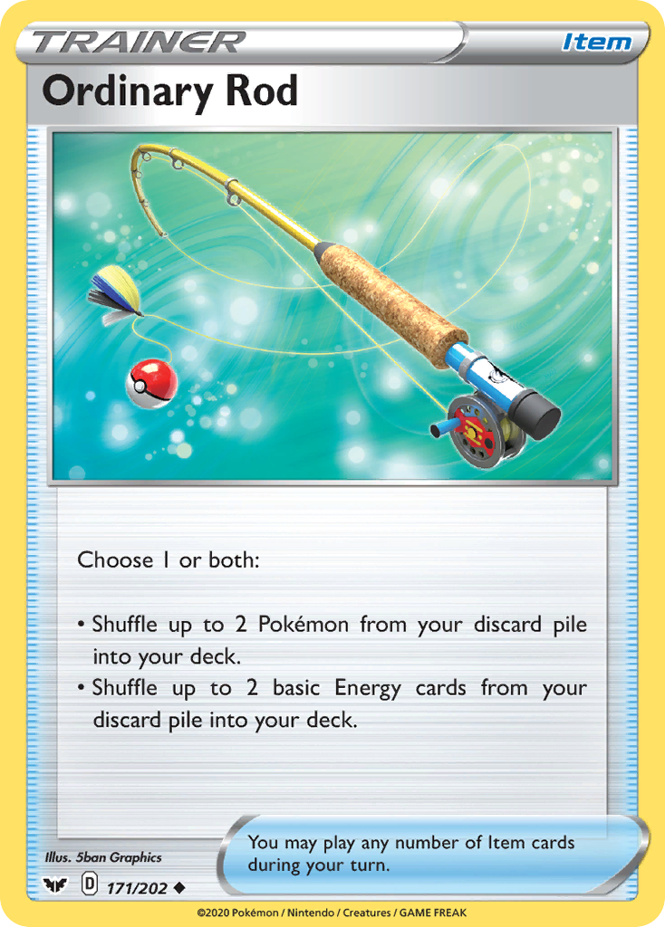 Ordinary Rod – Sword & Shield 171/202 Pokémon card