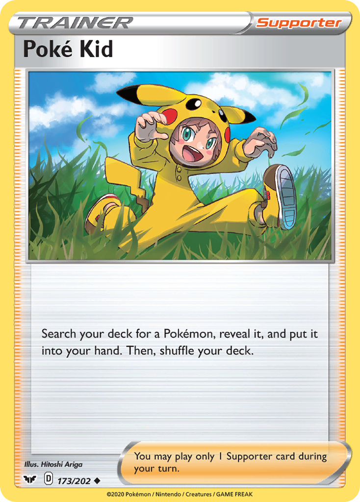 Poké Kid – Sword & Shield 173/202 Pokémon card