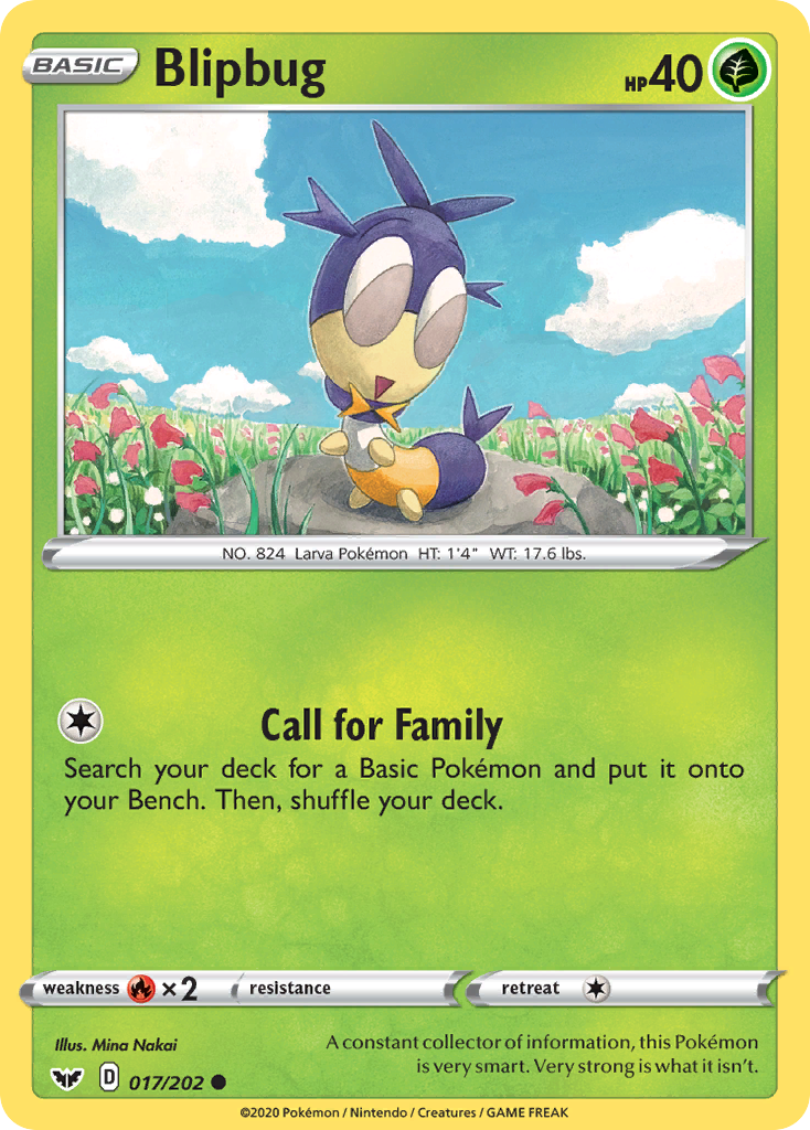 Blipbug – Sword & Shield 017/202 Pokémon card