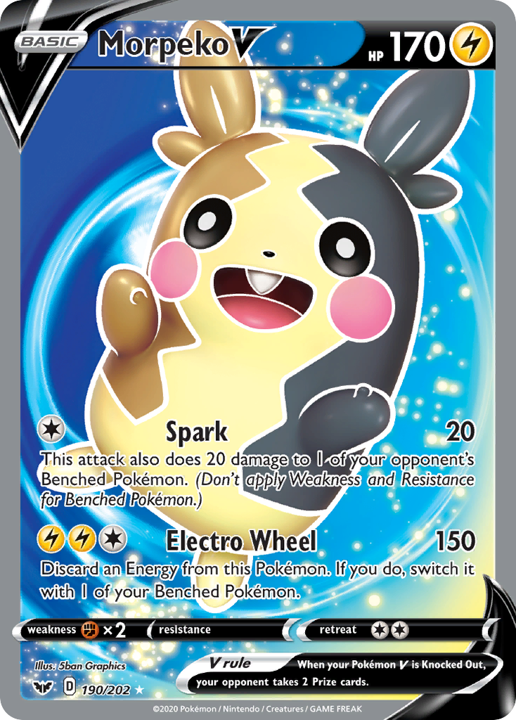 Morpeko V – Sword & Shield 190/202 Pokémon card