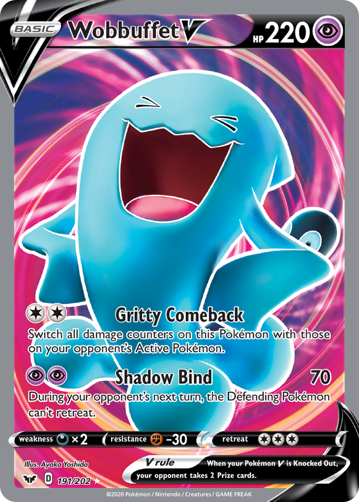 Wobbuffet V – Sword & Shield 191/202 Pokémon card