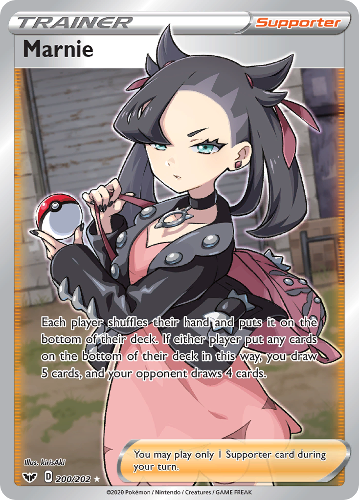 Marnie – Sword & Shield 200/202 Pokémon card